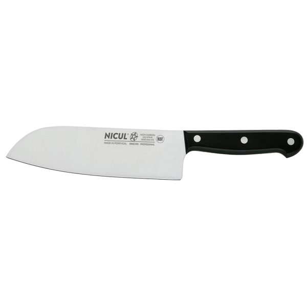 Μαχαίρι Σεφ Nicul Tύπου Santoku Inox 18cm Μαύρο